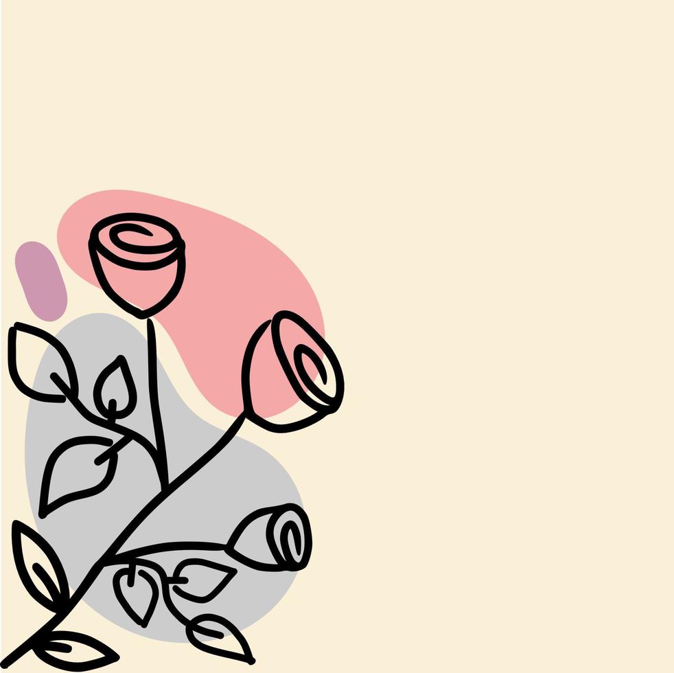 Floral Monoline background vector
