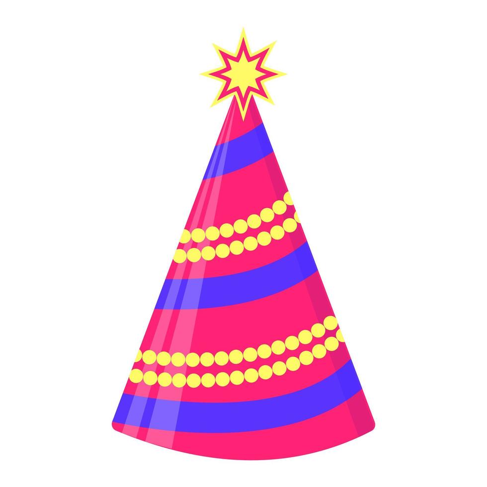 Party hat set isolated on a white.   Vector illustration
