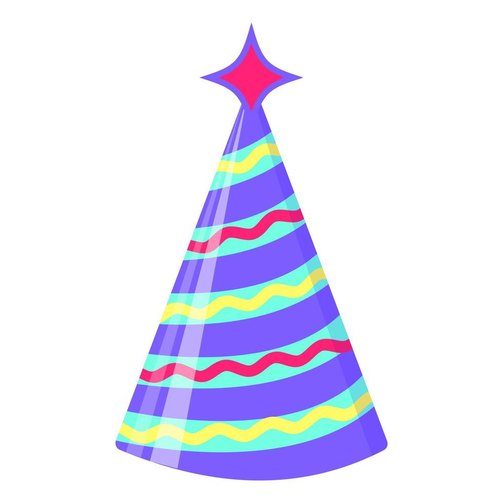 conjunto de sombrero de fiesta aislado en un blanco. ilustración vectorial vector