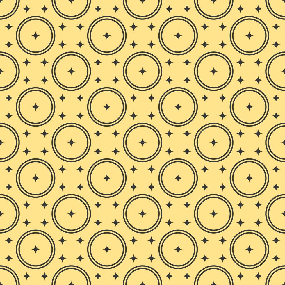 Vibrant vector seamless pattern of rings and stars. Perfect for textile, coverage, wallpapers, wrappers and web sites