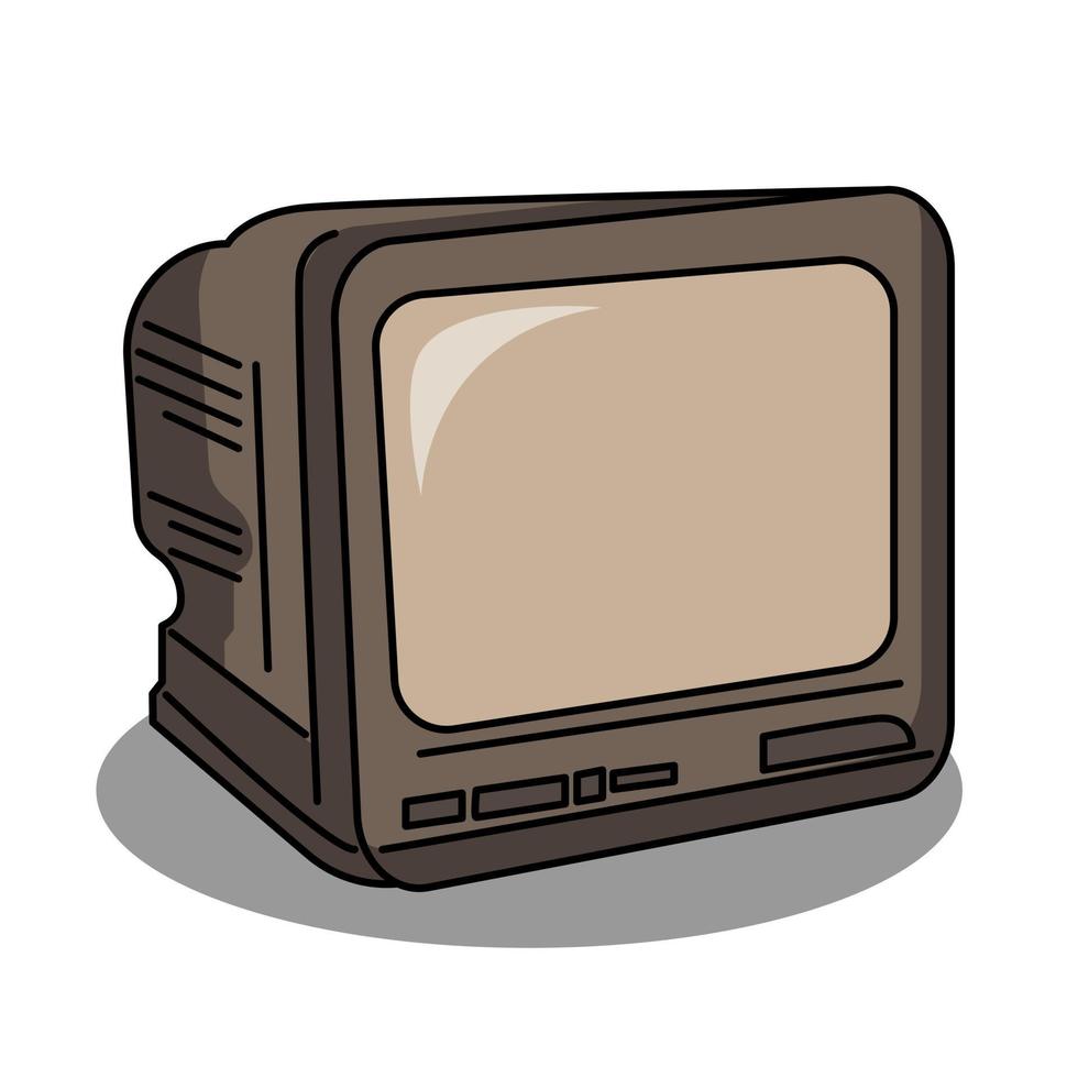 Vintage Television Cartoon Vector Illustration