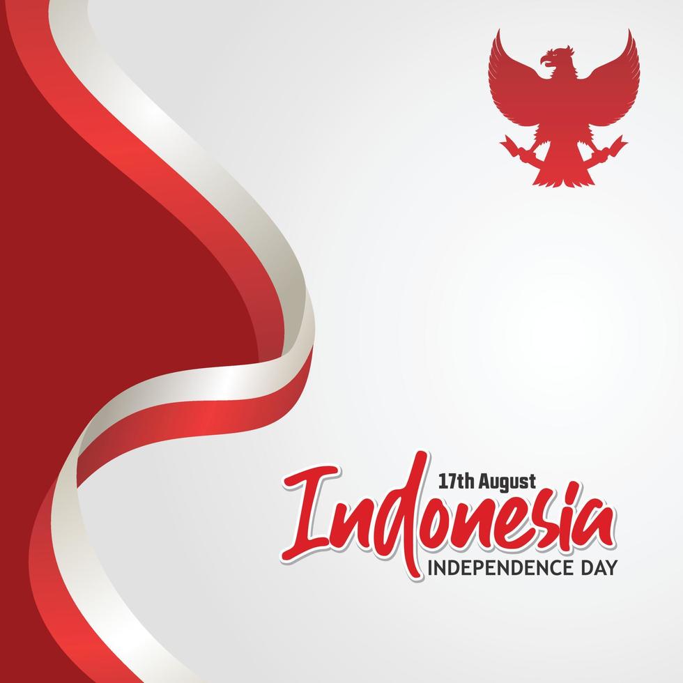 template happy Indonesia independence day design vector