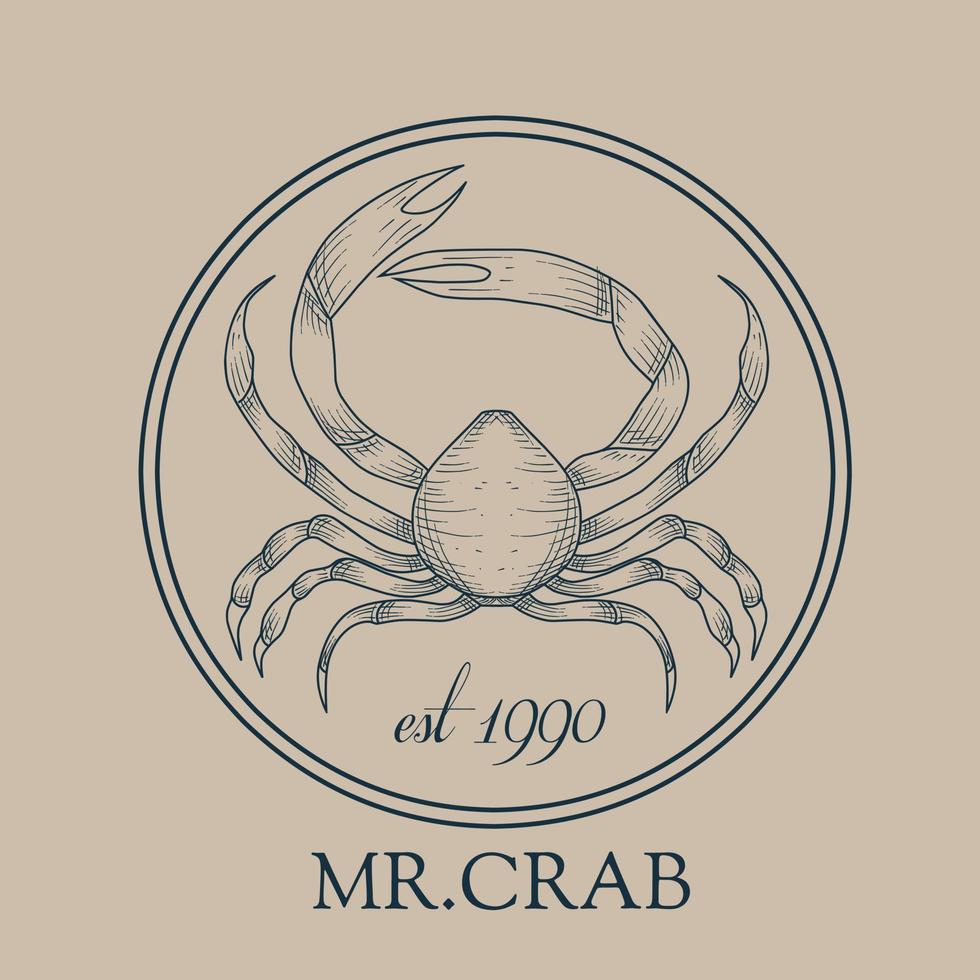 illustration vector of crab art work perfect for print,etc