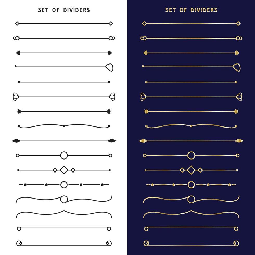 Set of modern dividers. vector illustration