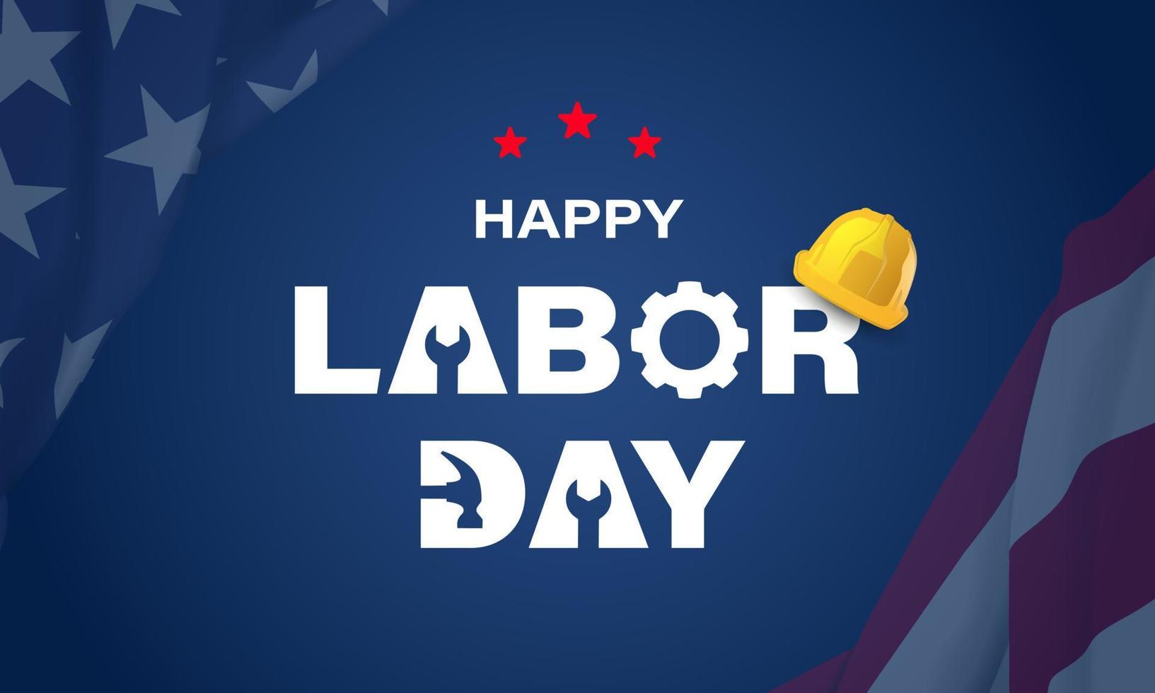 Happy Labor Day Background Design. Greeting Card, Banner, Poster. Vector Illustration.