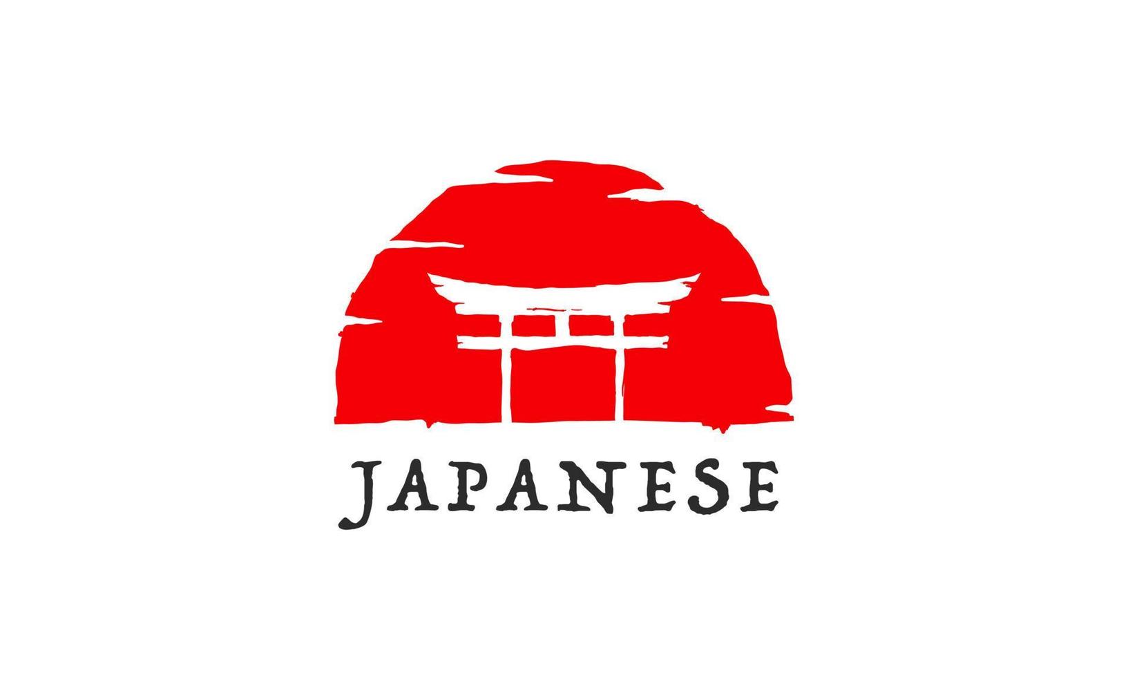 torii logo cultura japonesa símbolo vector ilustración diseño, tori logo design