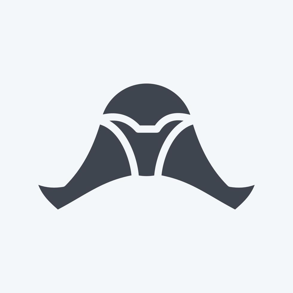 Icon Detachable Hood. suitable for sportswear symbol. glyph style. simple design editable. design template vector. simple illustration vector