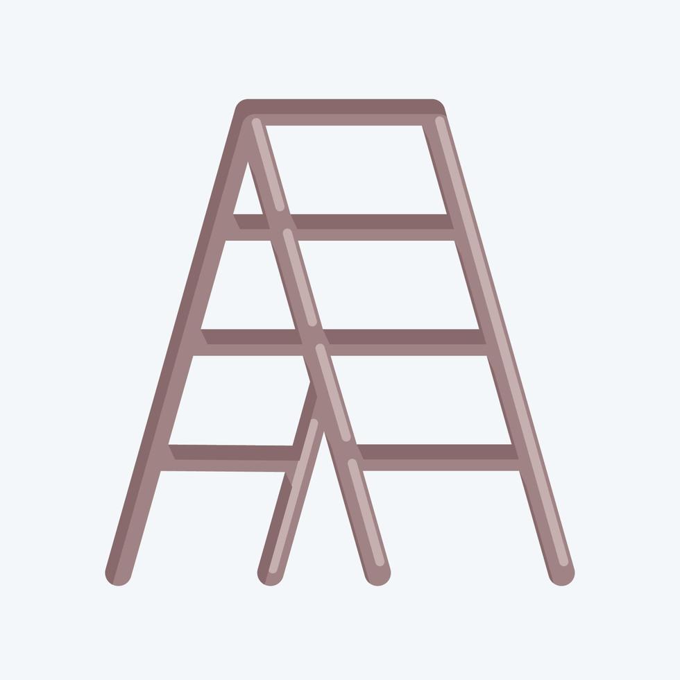 escalera de tijera de icono. adecuado para el símbolo de herramientas de arte de pintura. estilo plano diseño simple editable. vector de plantilla de diseño. ilustración sencilla