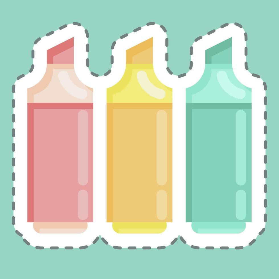 Sticker Paint Markers. suitable for Paint Art Tools symbol. simple design editable. design template vector. simple illustration vector
