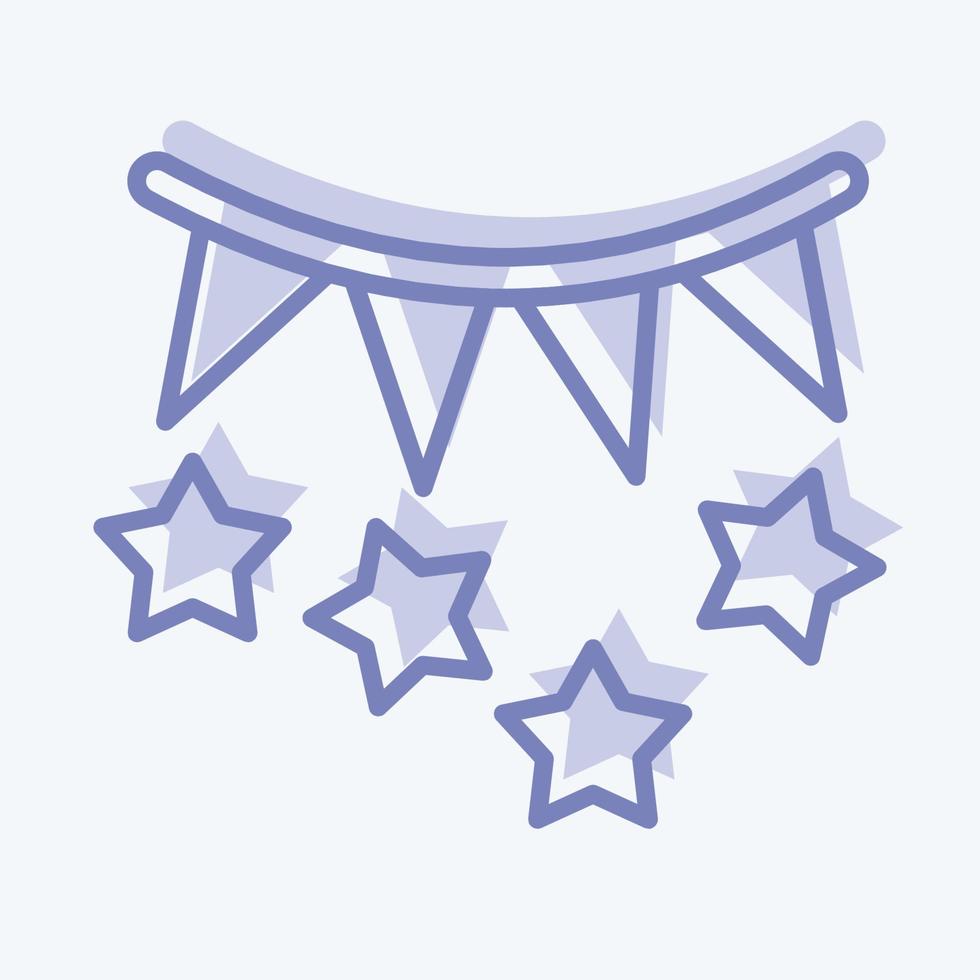 Icon Party. suitable for Summer symbol. two tone style. simple design editable. design template vector. simple illustration vector