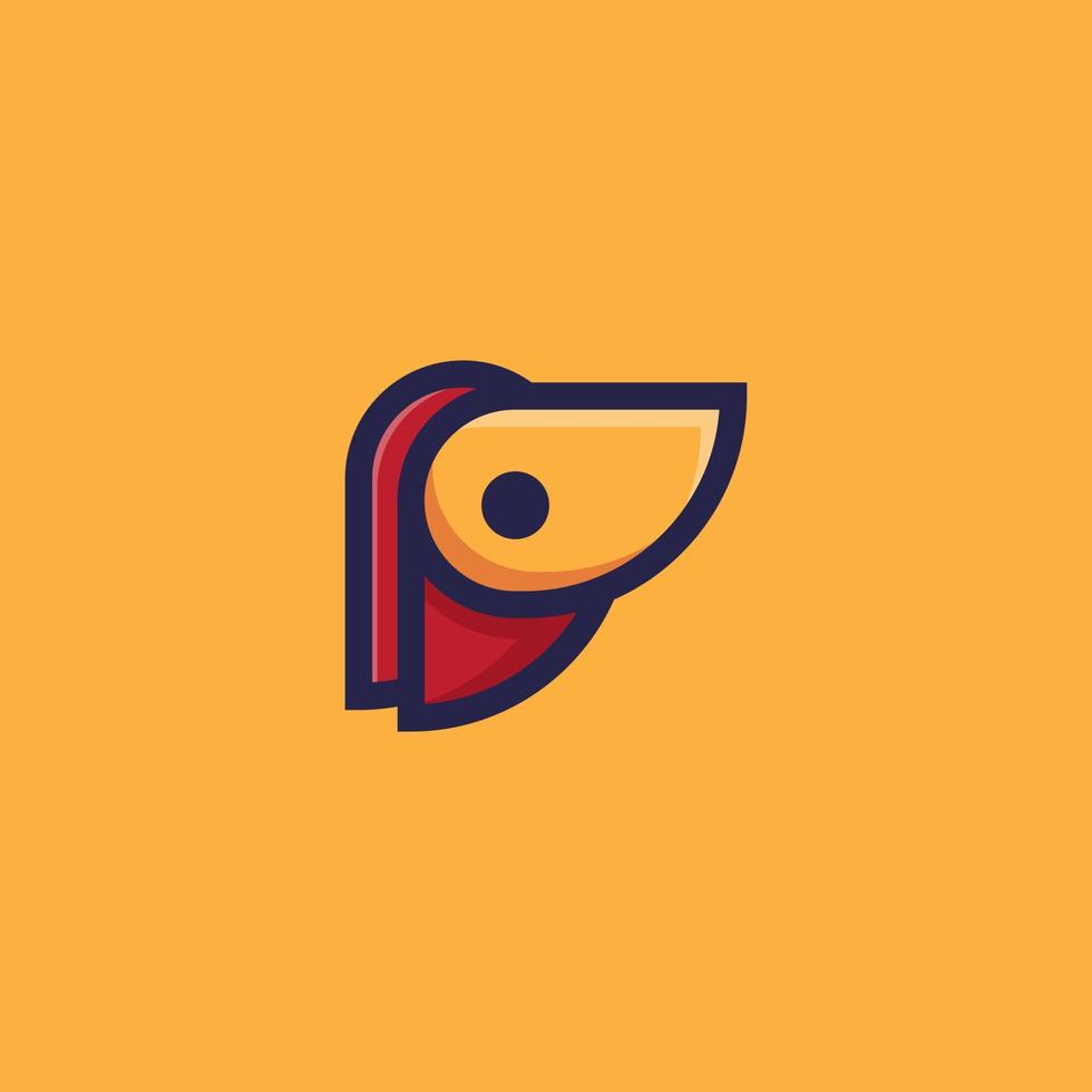 Logo bird paper vector