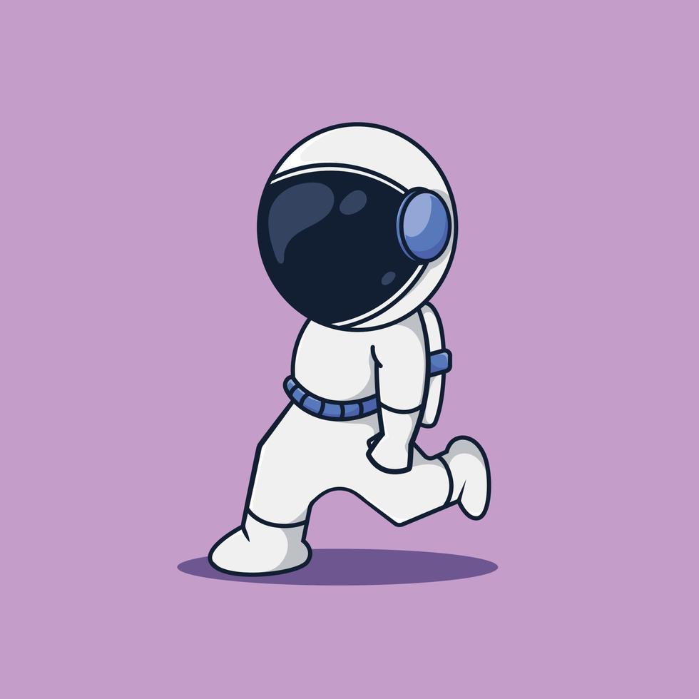 Illustration of a walking astronaut vector