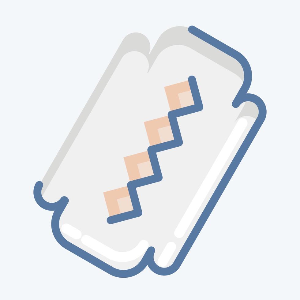 Icon Razor Blade. suitable for Barbershop symbol. doodle style. simple design editable. design template vector. simple illustration vector