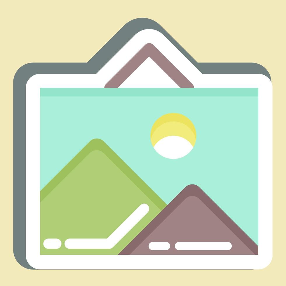 Sticker Painting. suitable for Paint Art Tools symbol. simple design editable. design template vector. simple illustration vector