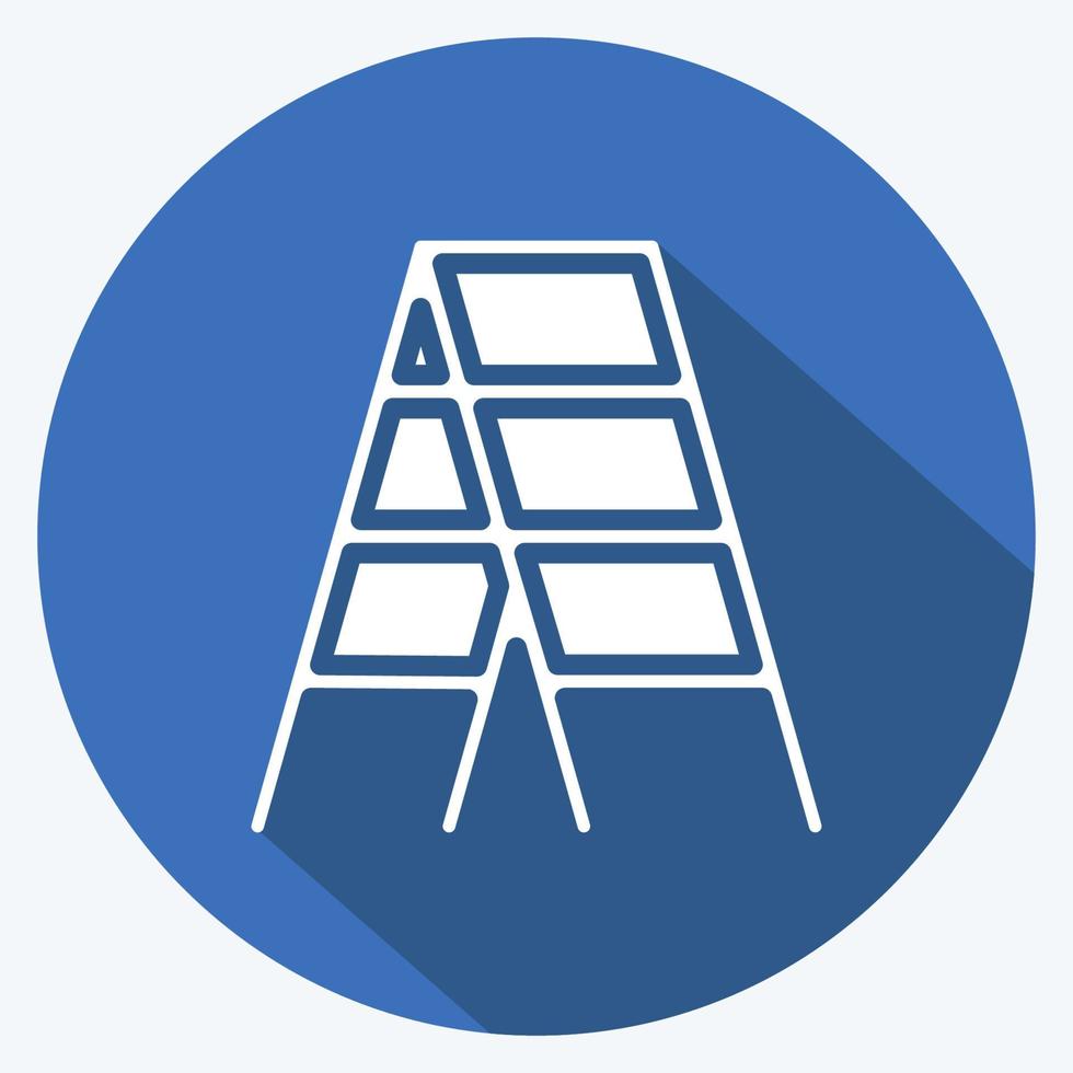 Icon Stepladder. suitable for Paint Art Tools symbol. long shadow style. simple design editable. design template vector. simple illustration vector