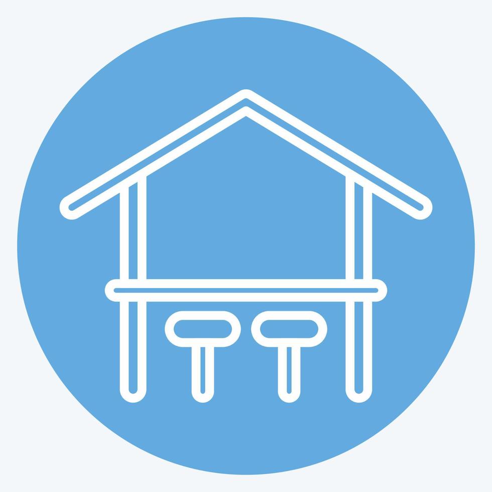 Icon Bar. suitable for Summer symbol. blue eyes style. simple design editable. design template vector. simple illustration vector