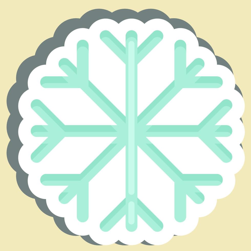 pegatina a prueba de nieve. adecuado para el símbolo de ropa deportiva. diseño simple editable. vector de plantilla de diseño. ilustración sencilla