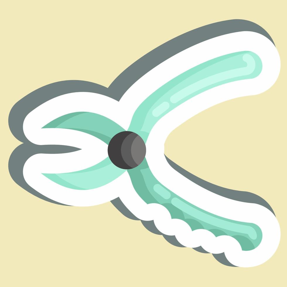 podadoras de pegatinas. adecuado para el símbolo del jardín. diseño simple editable. vector de plantilla de diseño. ilustración sencilla