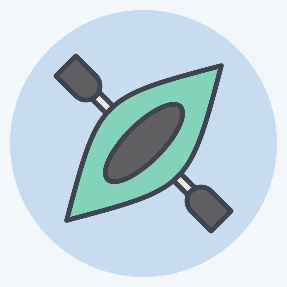 Icon Canoe. suitable for Summer symbol. color mate style. simple design editable. design template vector. simple illustration vector