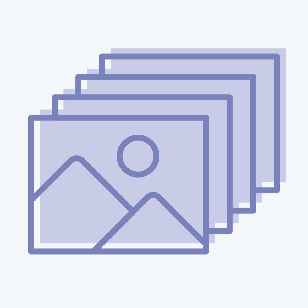 Icon Gallery. suitable for Paint Art Tools symbol. two tone style. simple design editable. design template vector. simple illustration vector