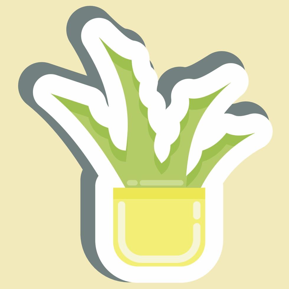 Sticker Aloe Vera. suitable for Garden symbol. simple design editable. design template vector. simple illustration vector