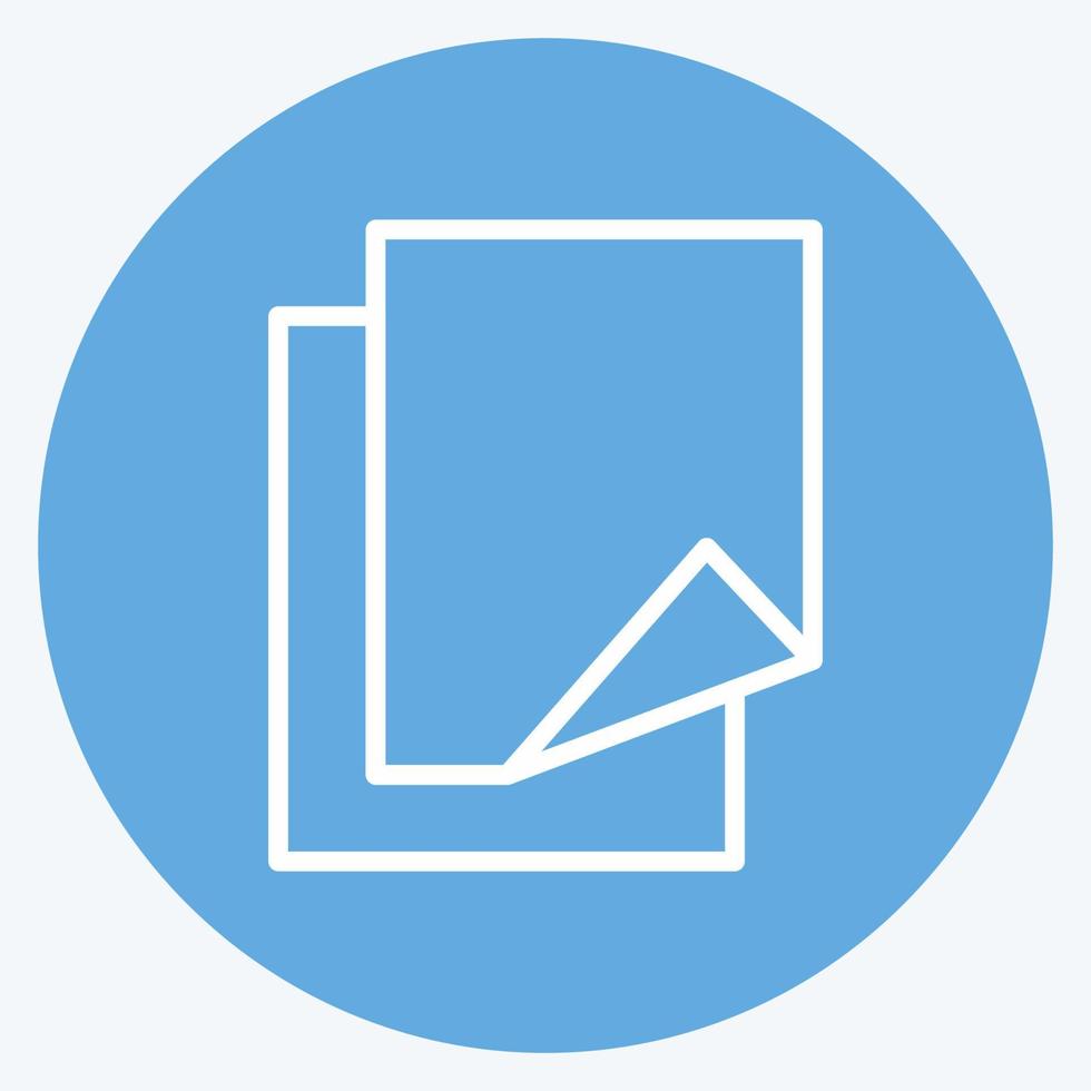 Icon Blank Paper. suitable for Paint Art Tools symbol. blue eyes style. simple design editable. design template vector. simple illustration vector