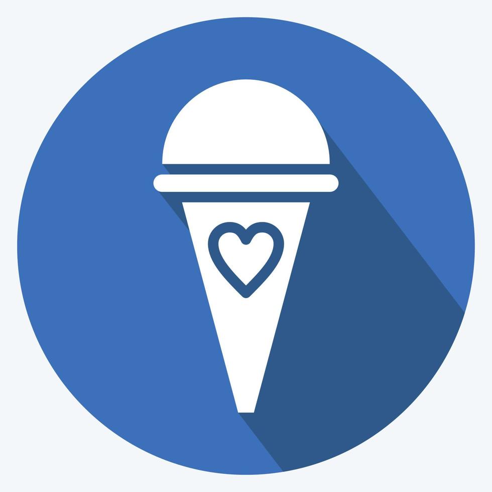 helado de icono. adecuado para el símbolo de verano. estilo de línea diseño simple editable. vector de plantilla de diseño. ilustración sencilla