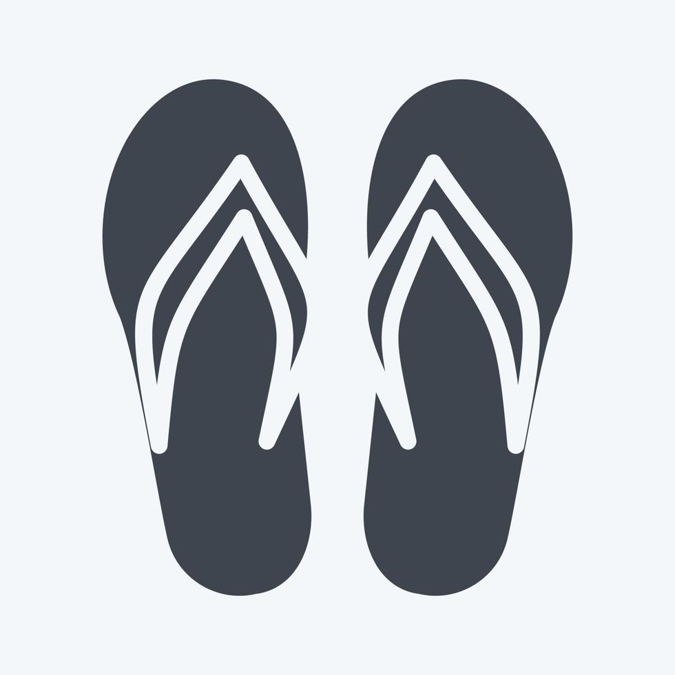 Icon Flip Flops. suitable for Summer symbol. glyph style. simple design editable. design template vector. simple illustration vector