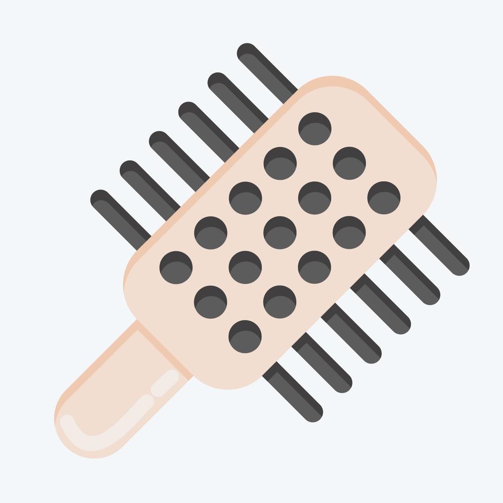 cepillo de pelo de icono. adecuado para el símbolo de la barbería. estilo plano diseño simple editable. vector de plantilla de diseño. ilustración sencilla