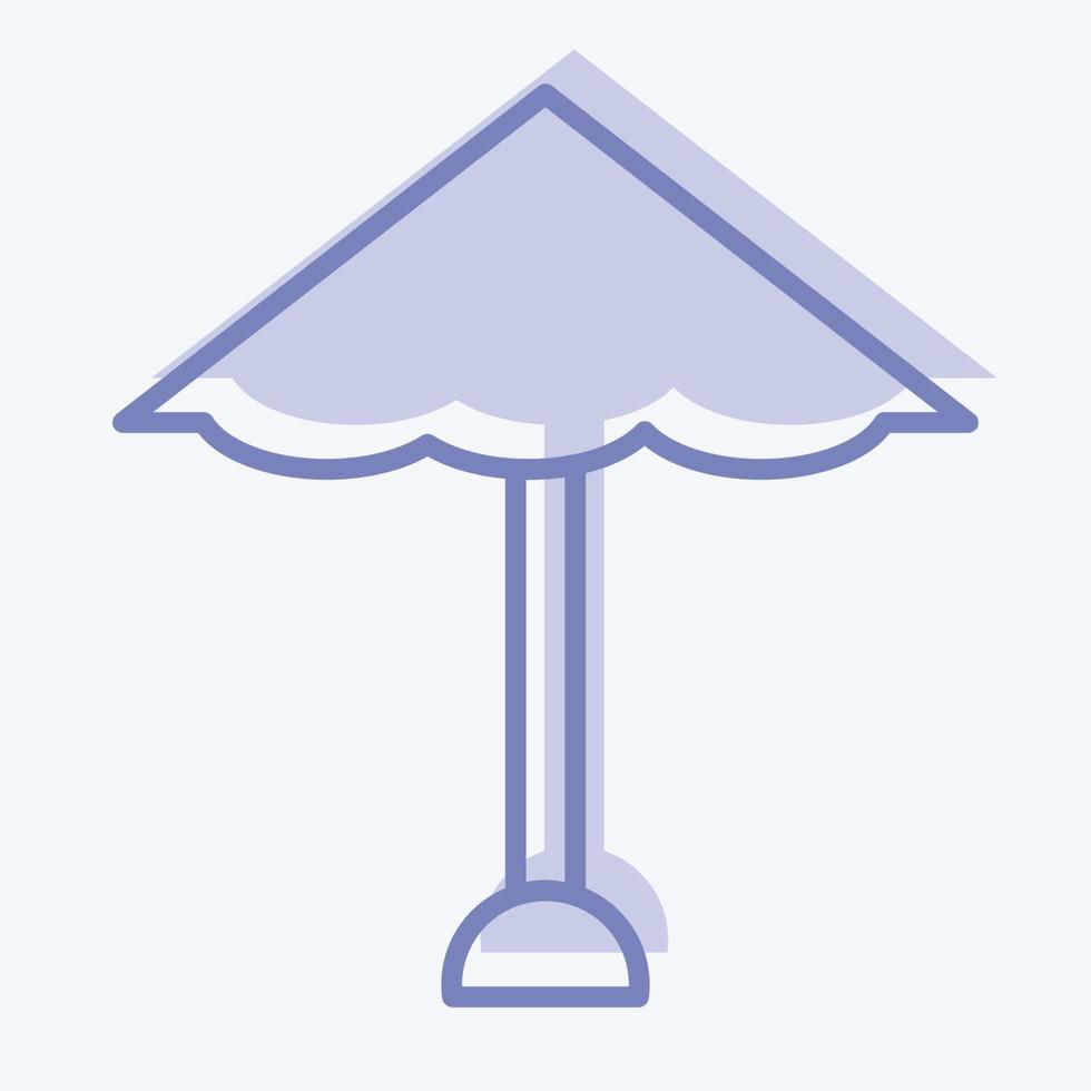 playa de iconos. adecuado para el símbolo de verano. estilo de dos tonos. diseño simple editable. vector de plantilla de diseño. ilustración sencilla