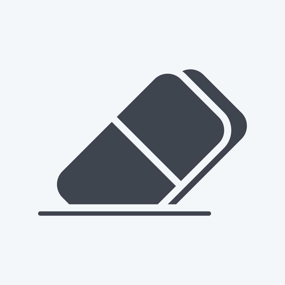 Icon Eraser. suitable for Paint Art Tools symbol. glyph style. simple design editable. design template vector. simple illustration vector