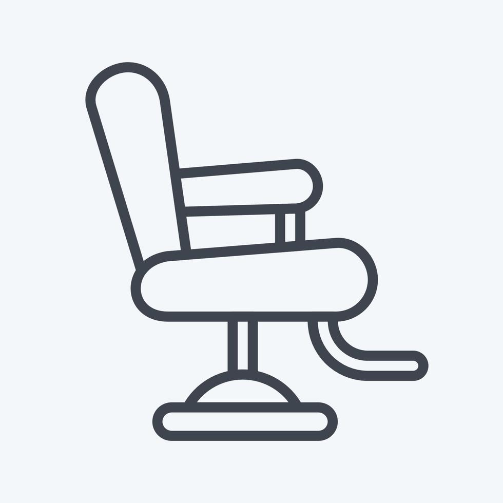 Icon Barber Chair. suitable for Barbershop symbol. line style. simple design editable. design template vector. simple illustration vector