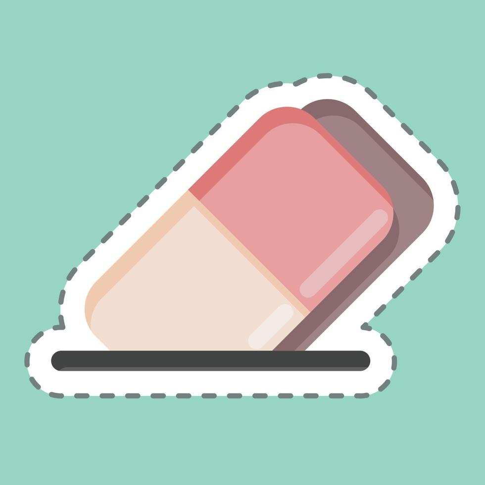 Sticker Eraser. suitable for Paint Art Tools symbol. simple design editable. design template vector. simple illustration vector