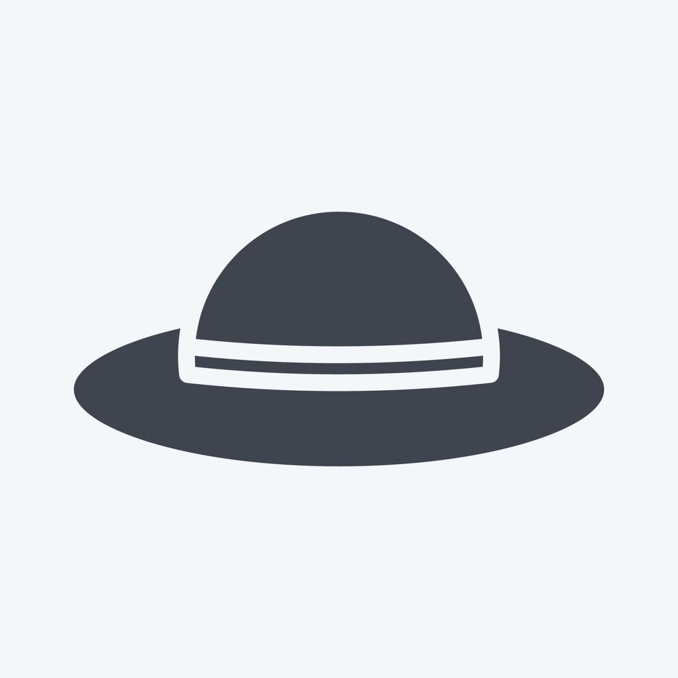 Icon Hat. suitable for Summer symbol. glyph style. simple design editable. design template vector. simple illustration vector