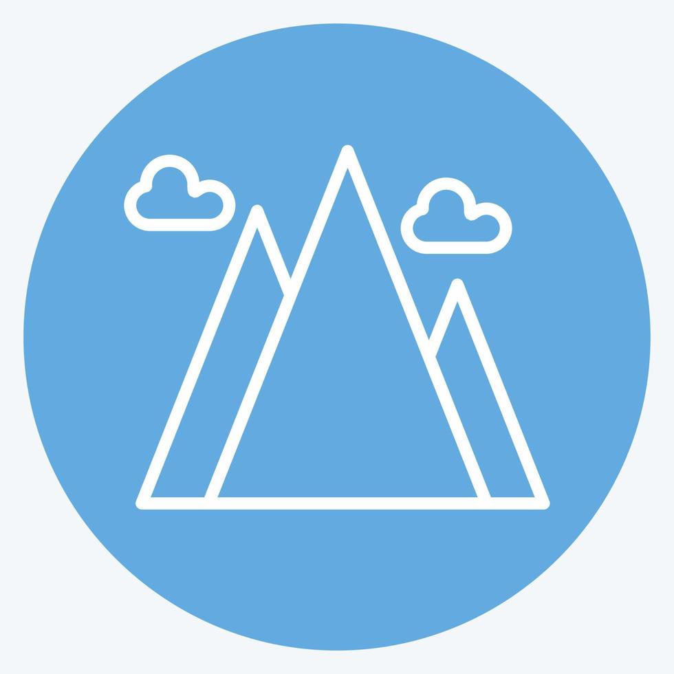 Icon Mountain. suitable for Summer symbol. blue eyes style. simple design editable. design template vector. simple illustration vector