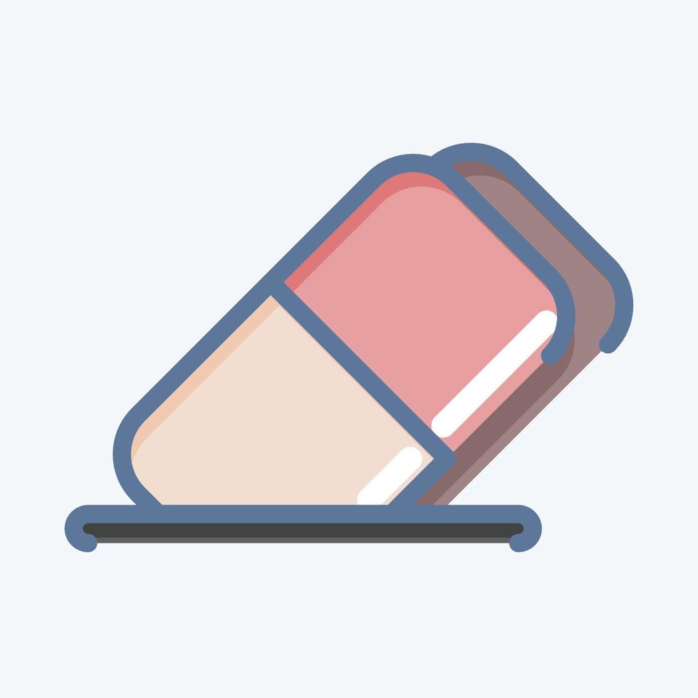 Icon Eraser. suitable for Paint Art Tools symbol. doodle style. simple design editable. design template vector. simple illustration vector