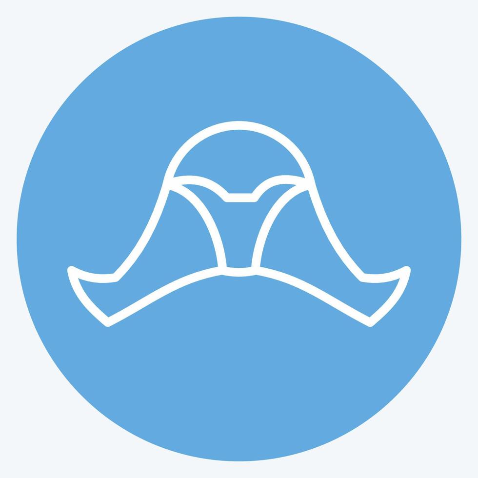 Icon Detachable Hood. suitable for sportswear symbol. blue eyes style. simple design editable. design template vector. simple illustration vector