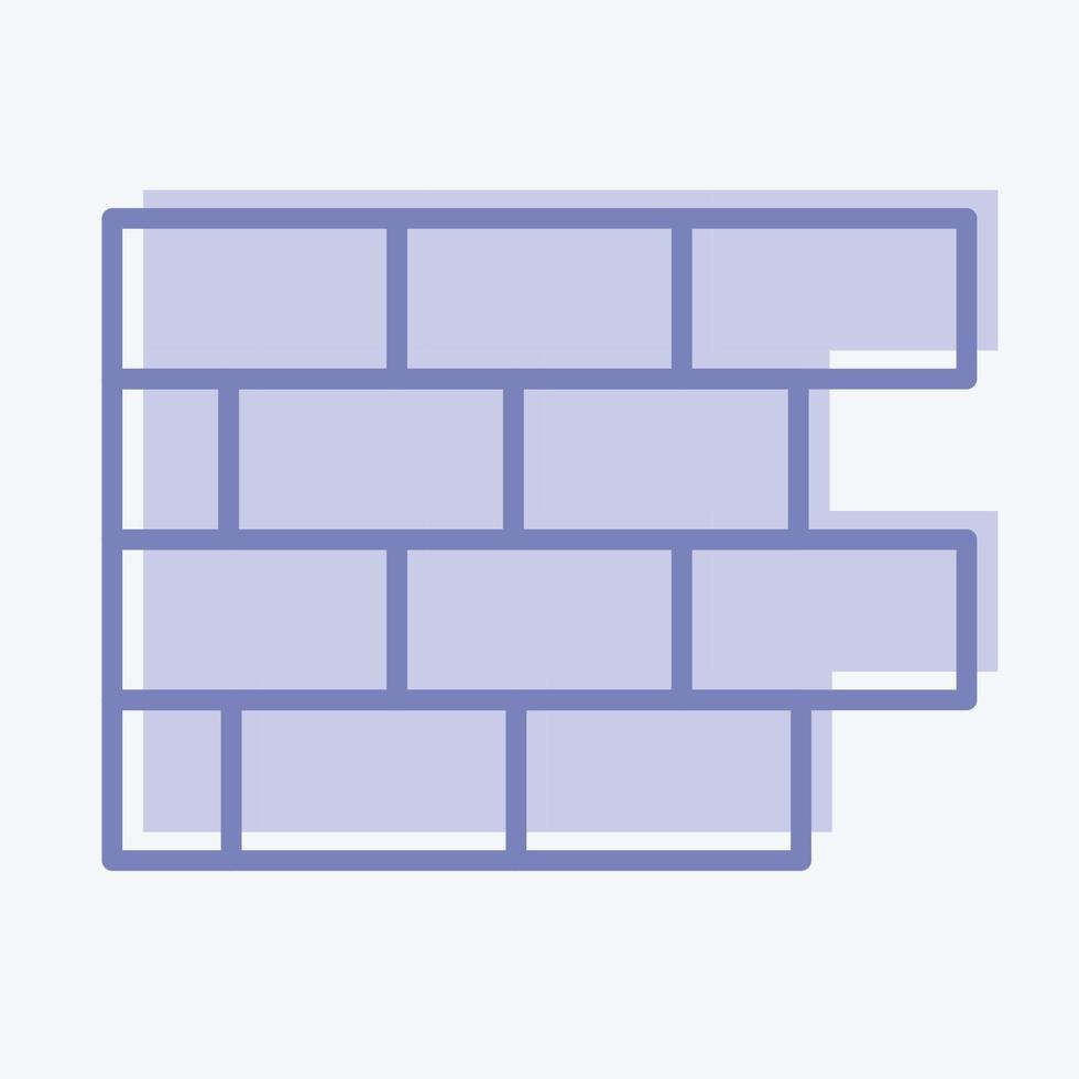 Icon Brickwork. suitable for Paint Art Tools symbol. two tone style. simple design editable. design template vector. simple illustration vector