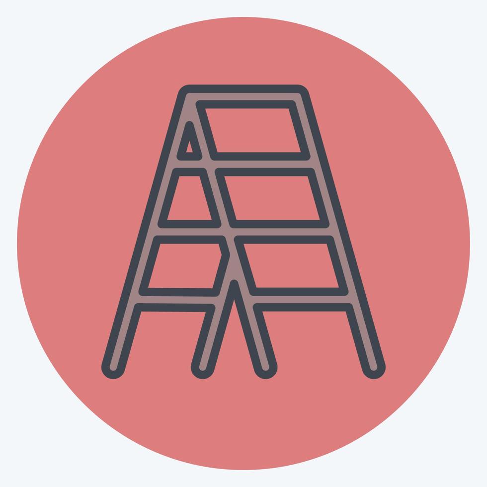 Icon Stepladder. suitable for Paint Art Tools symbol. color mate style. simple design editable. design template vector. simple illustration vector