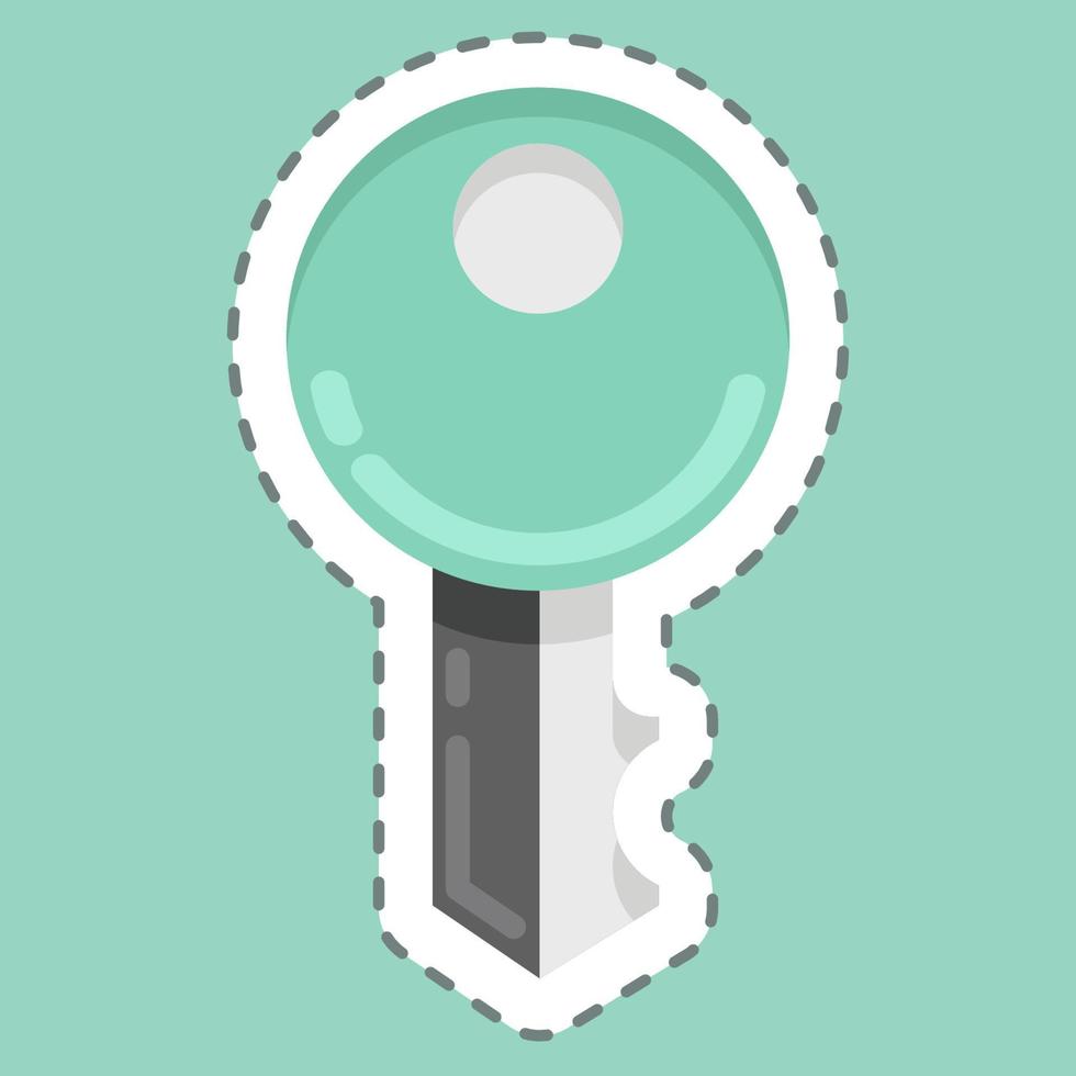 Sticker line cut Key Pocket. suitable for sportswear symbol. simple design editable. design template vector. simple illustration vector