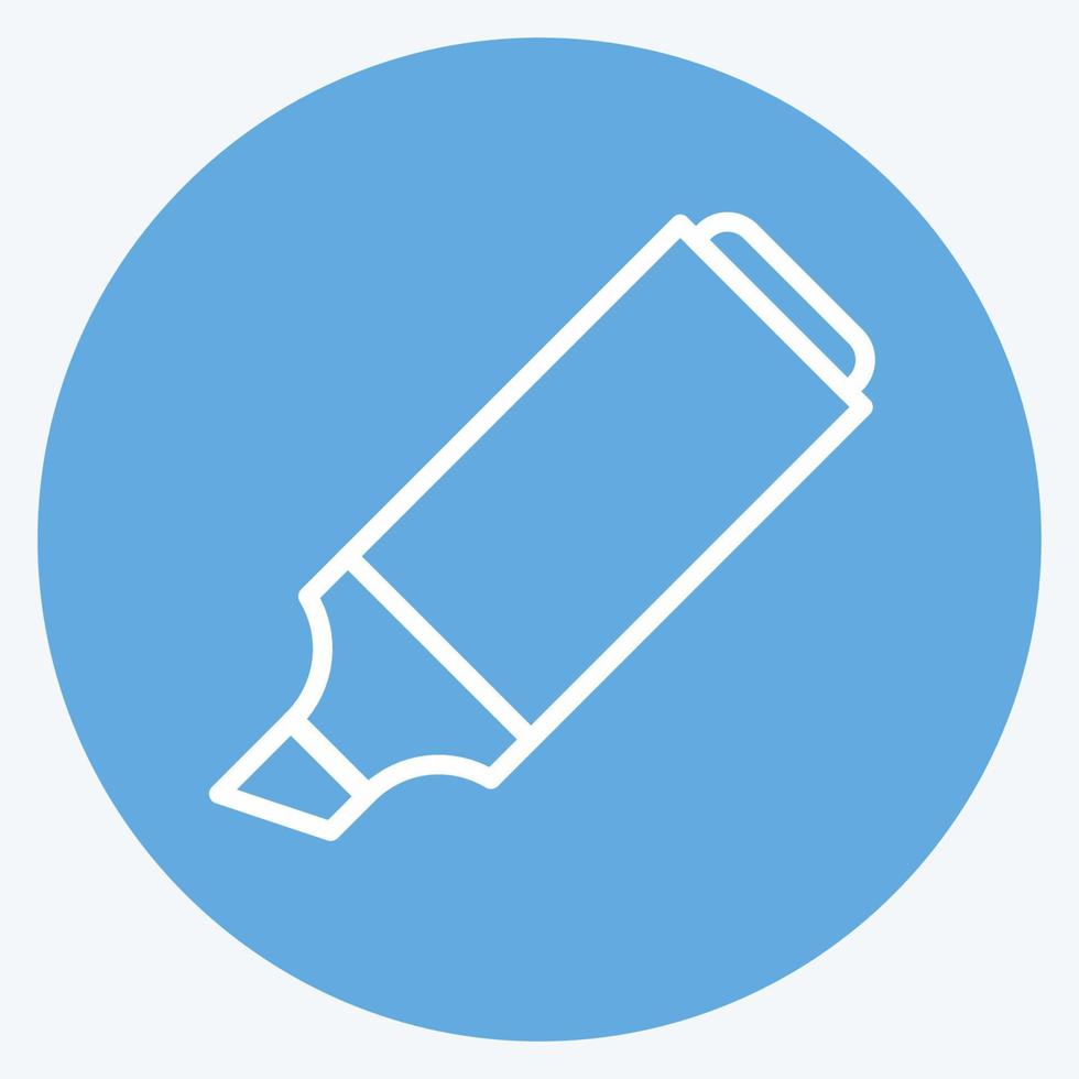 Icon Marker. suitable for Paint Art Tools symbol. blue eyes style. simple design editable. design template vector. simple illustration vector