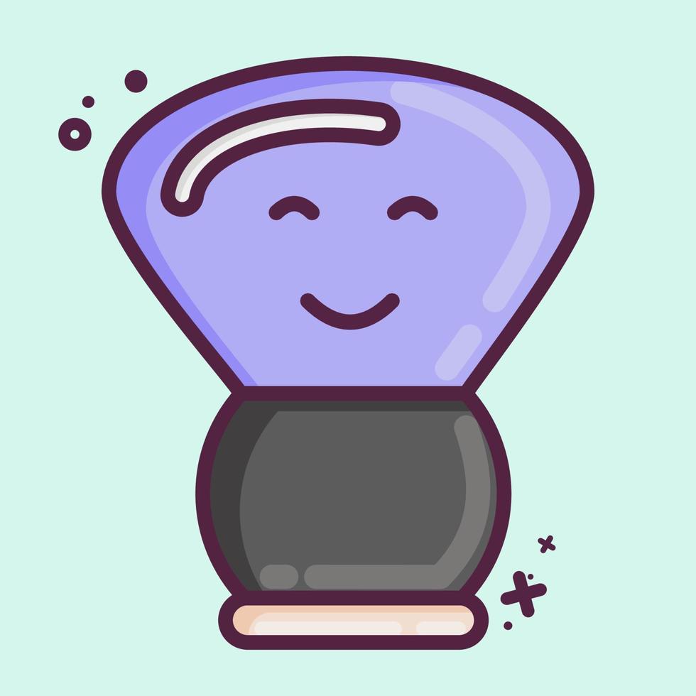 Icon Shaving Brush. suitable for Barbershop symbol. MBE style. simple design editable. design template vector. simple illustration vector