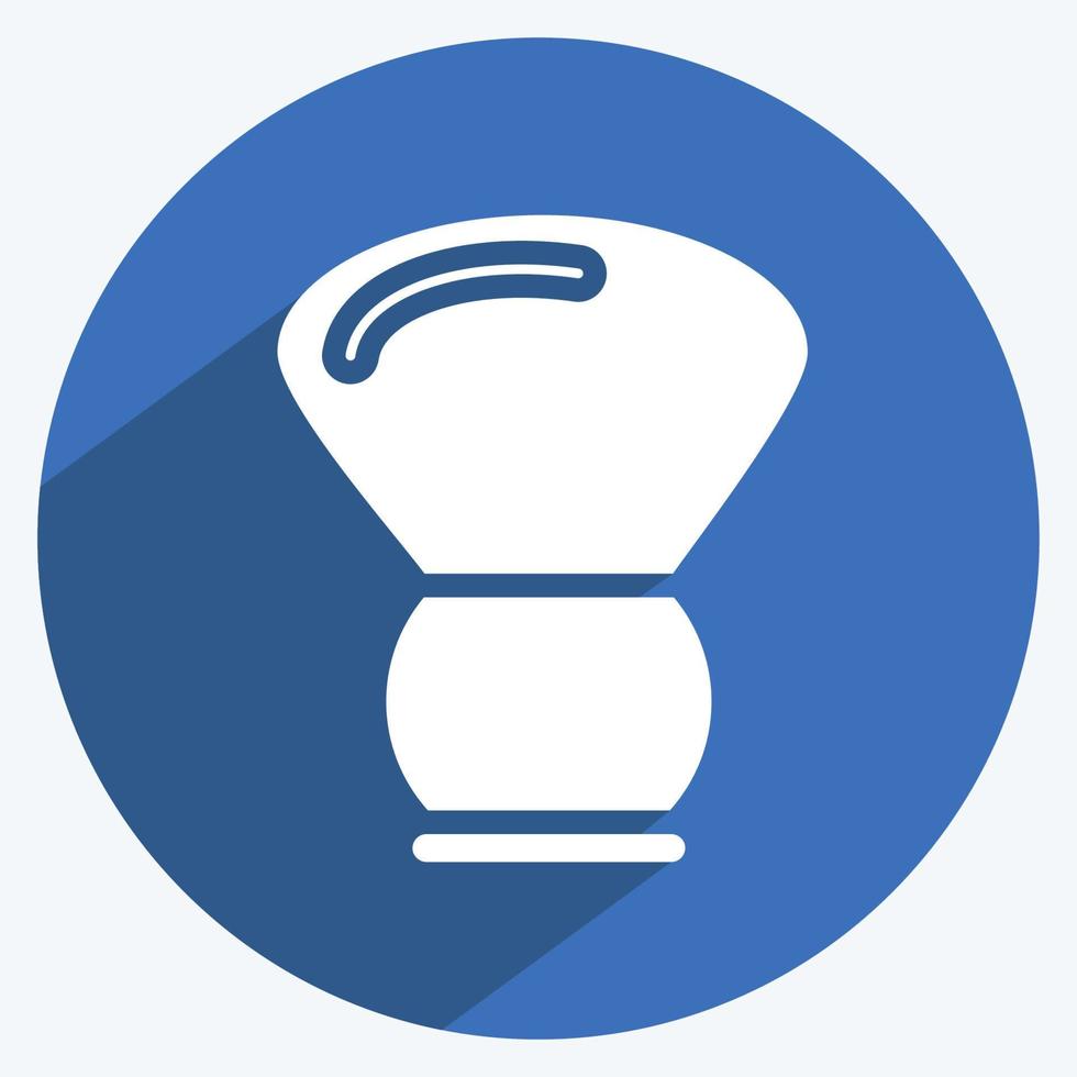 Icon Shaving Brush. suitable for Barbershop symbol. long shadow style. simple design editable. design template vector. simple illustration vector