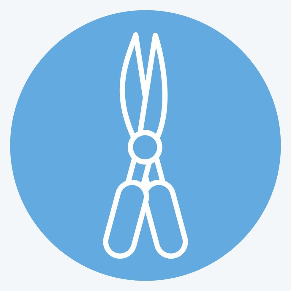 Icon Garden Scissors. suitable for Garden symbol. blue eyes style. simple design editable. design template vector. simple illustration vector