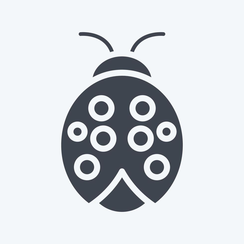 Icon Ladybug. suitable for Garden symbol. glyph style. simple design editable. design template vector. simple illustration vector