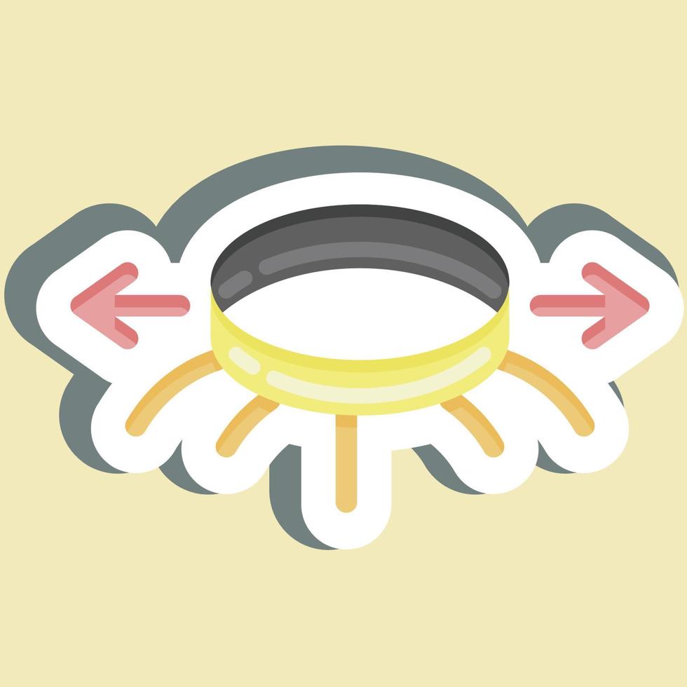 Sticker Adjustable Waistband. suitable for sportswear symbol. simple design editable. design template vector. simple illustration vector
