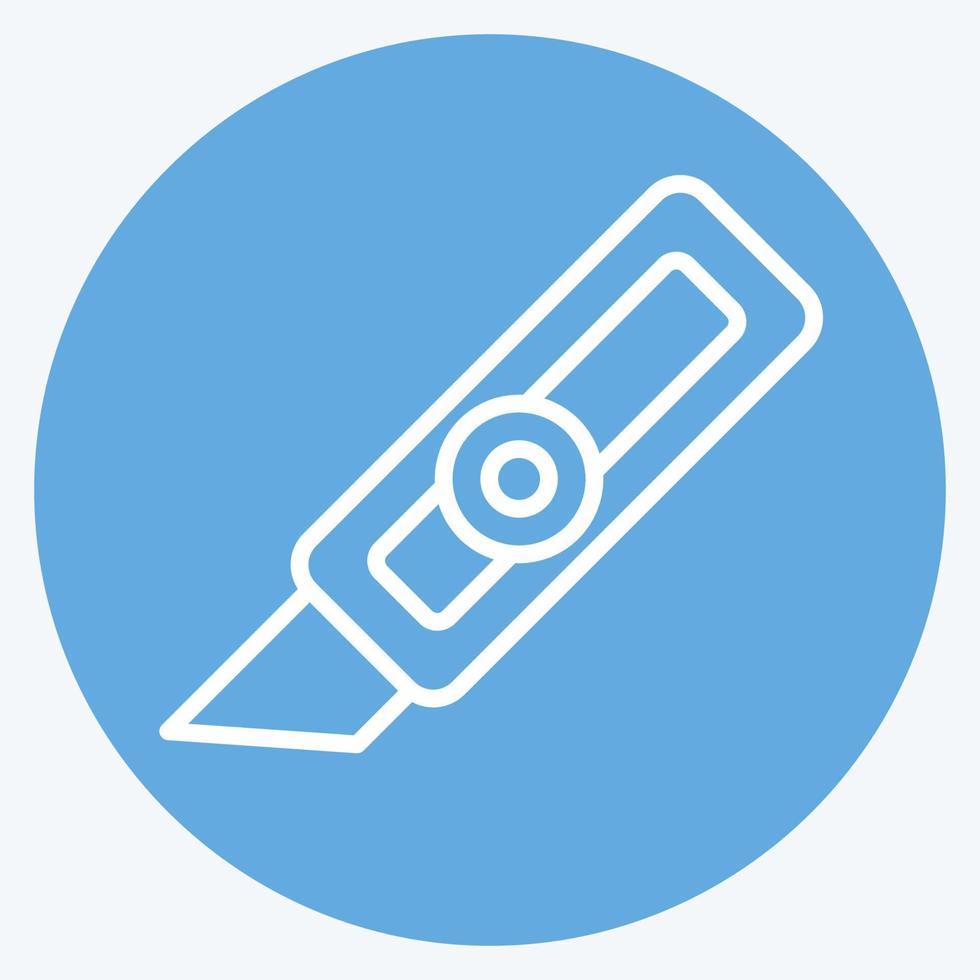 Icon Cutter Knife. suitable for Paint Art Tools symbol. blue eyes style. simple design editable. design template vector. simple illustration vector