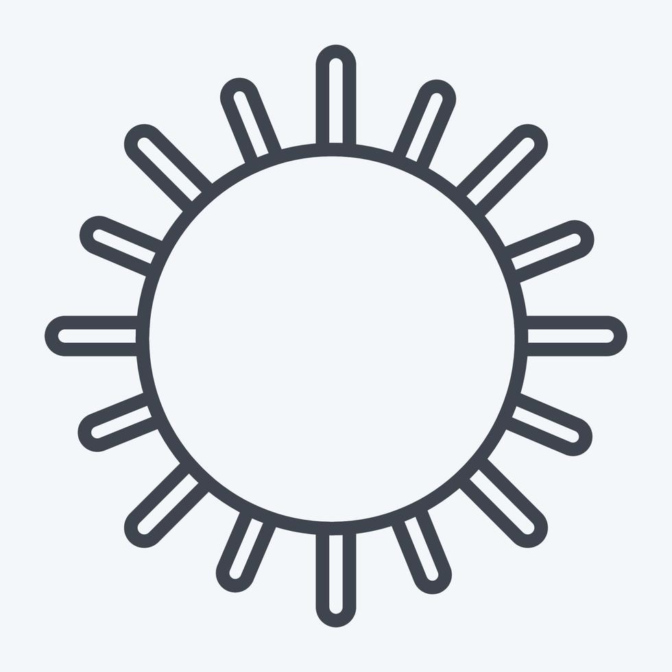 Icon Sun. suitable for Summer symbol. line style. simple design editable. design template vector. simple illustration vector