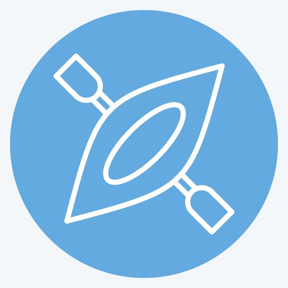 Icon Canoe. suitable for Summer symbol. blue eyes style. simple design editable. design template vector. simple illustration vector