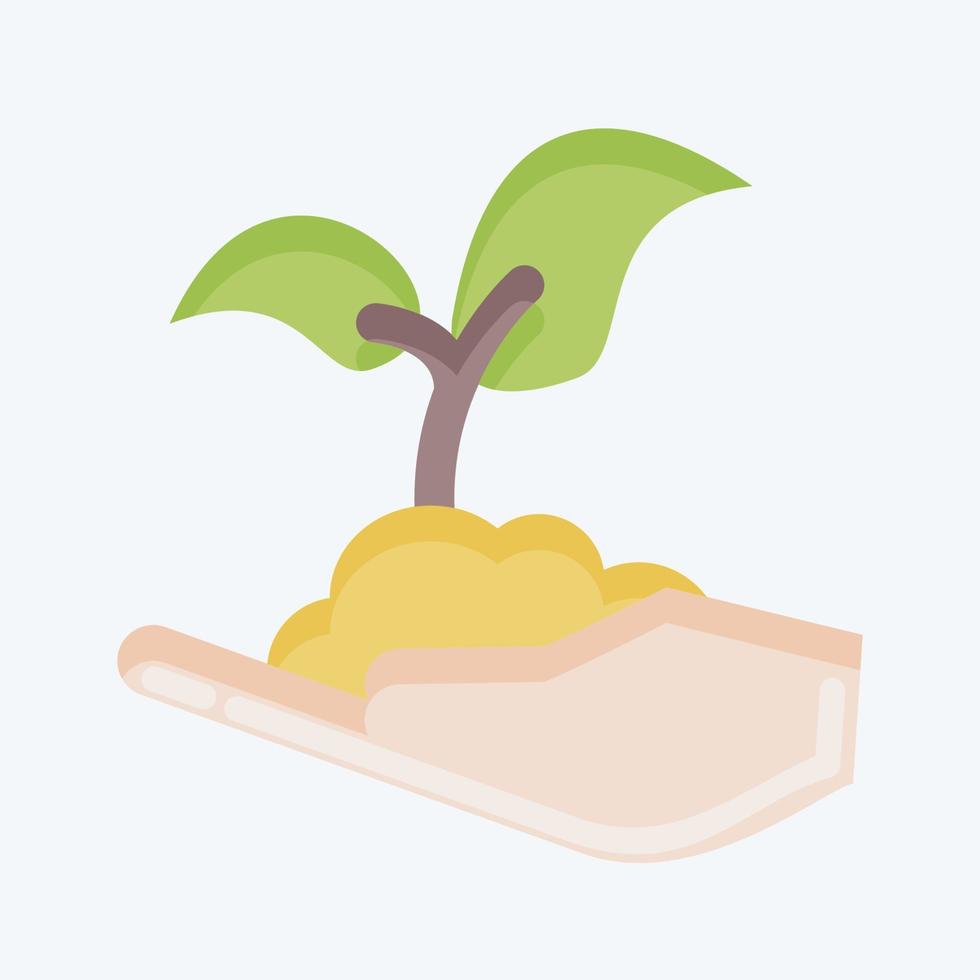 Icon Seed Plant. suitable for Garden symbol. flat style. simple design editable. design template vector. simple illustration vector